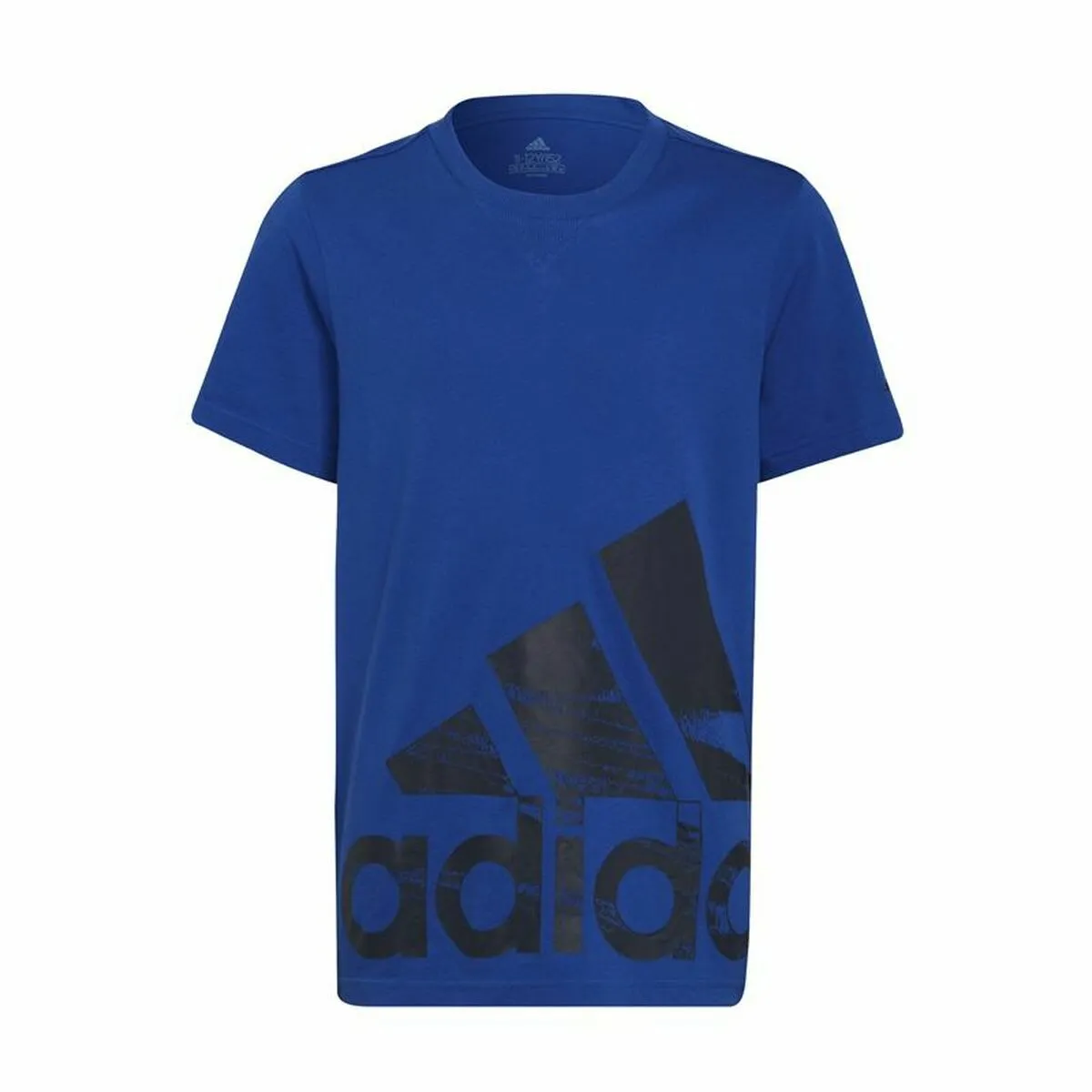 Maglia a Maniche Corte per Bambini Adidas Big Logo Azzurro