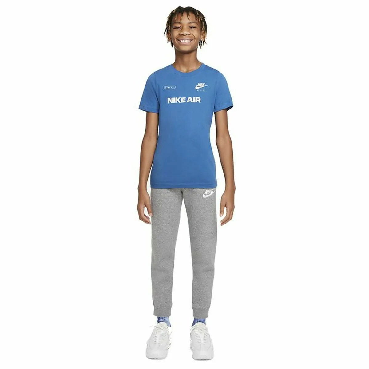 Maglia a Maniche Corte per Bambini Nike Air Azzurro