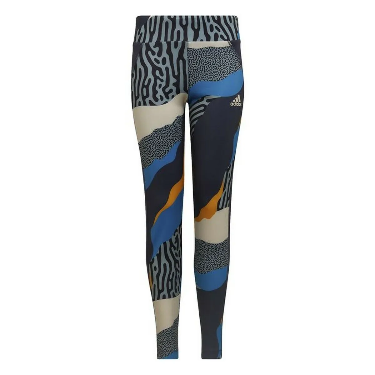 Leggings Sportivi per Bambini Adidas Multicolore Azzurro