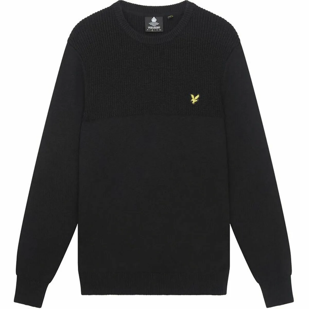 Felpa senza Cappuccio Uomo Lyle & Scott V1-Crew Nero