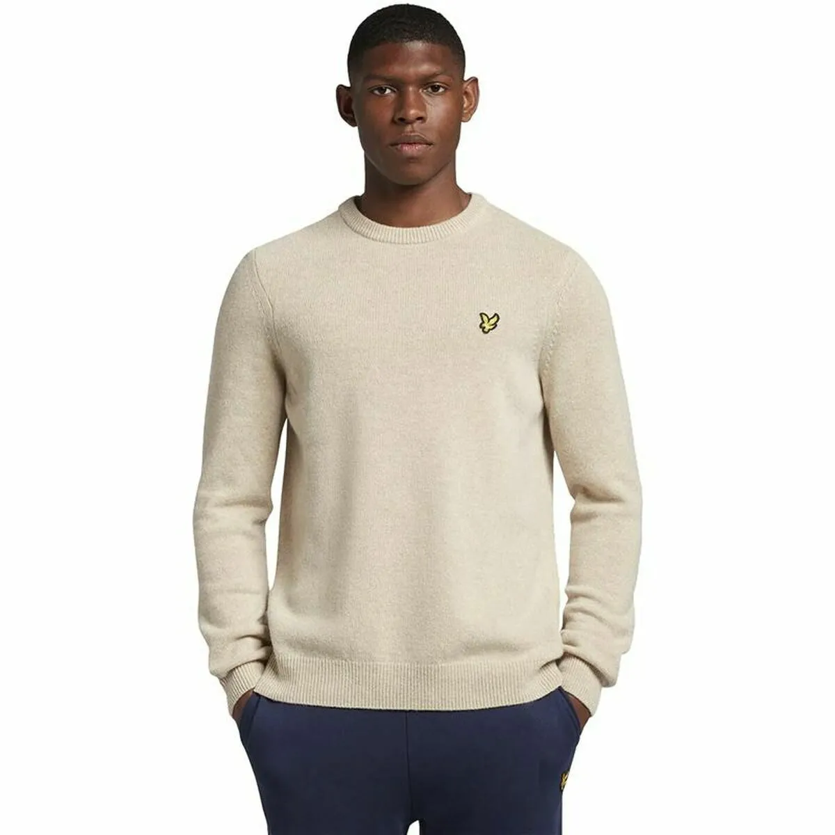 Felpa senza Cappuccio Uomo Lyle & Scott V1-Crew Beige