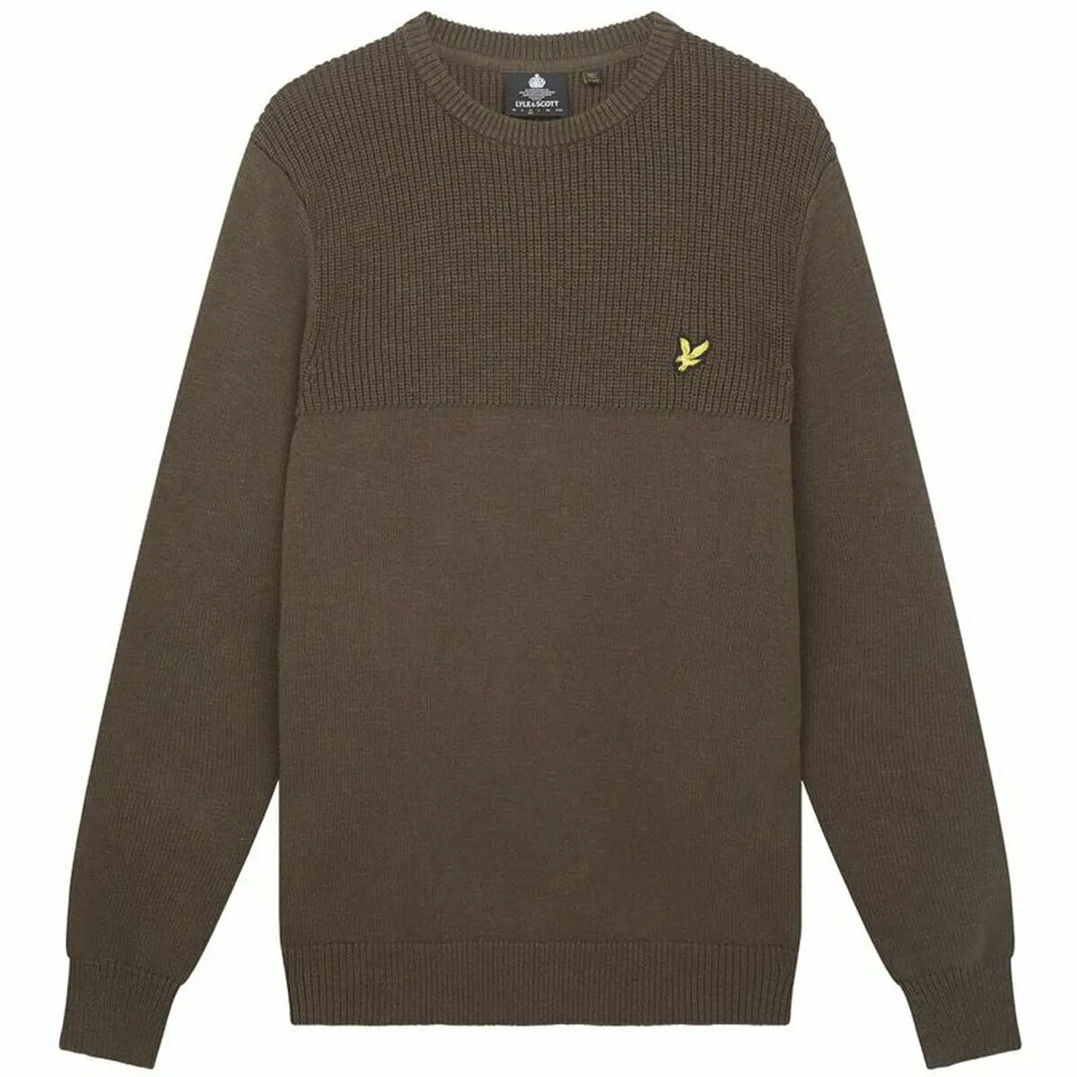 Felpa senza Cappuccio Uomo Lyle & Scott V1-Crew Oliva