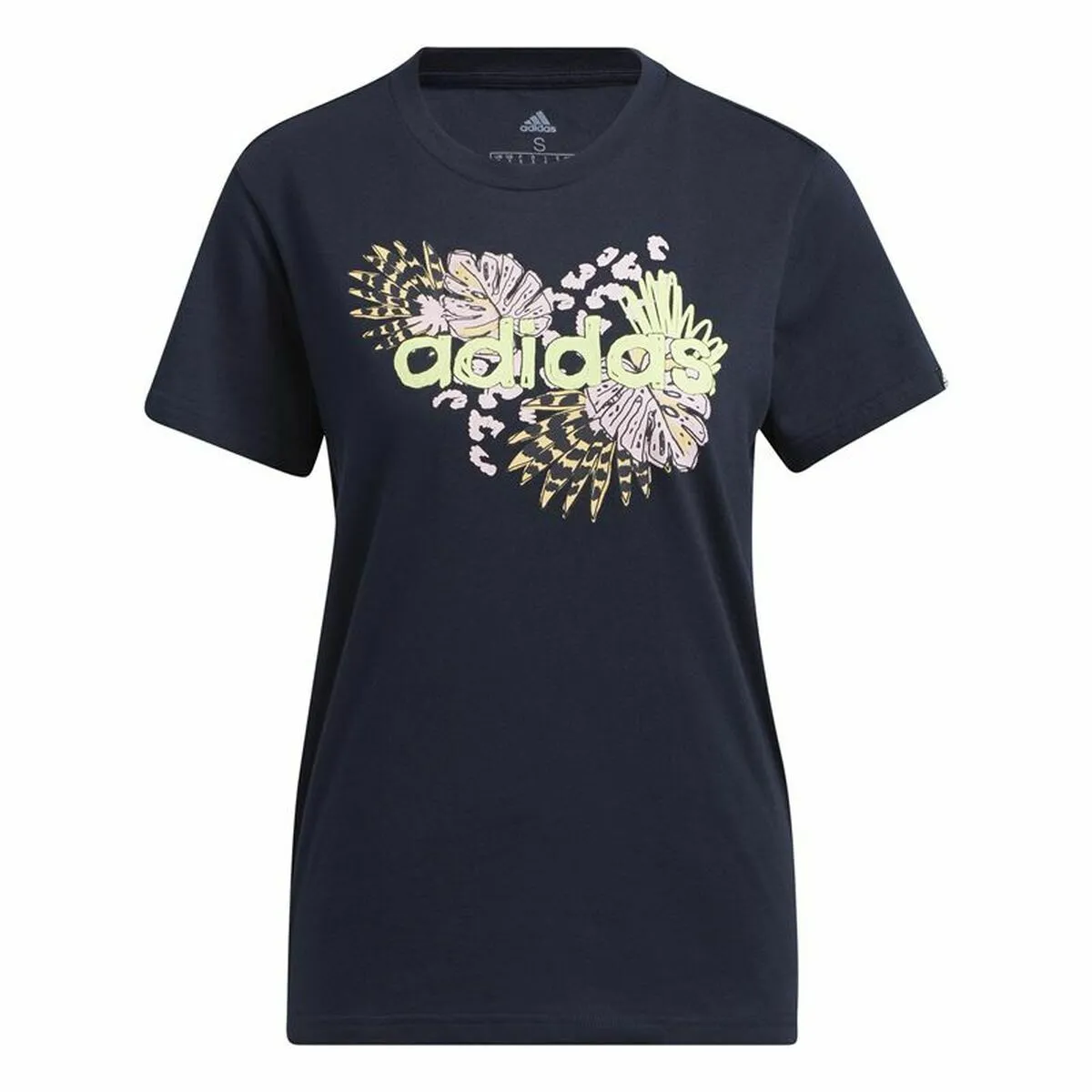 Maglia a Maniche Corte Donna Adidas Farm Print Graphic Blu scuro