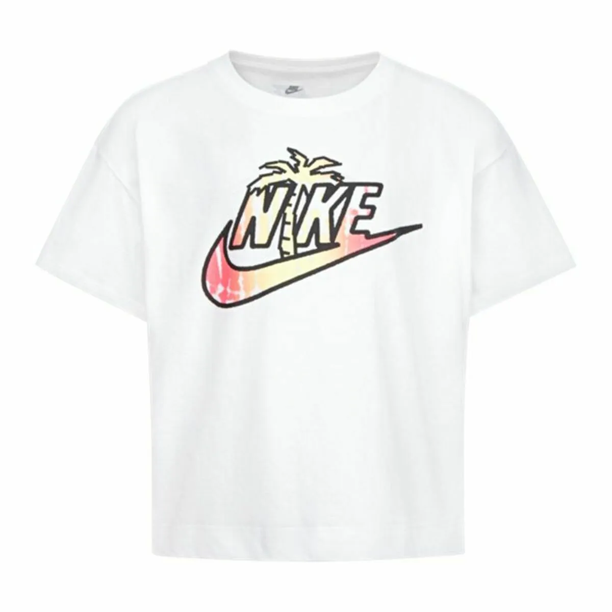 Maglia a Maniche Corte per Bambini Nike Knit Bianco