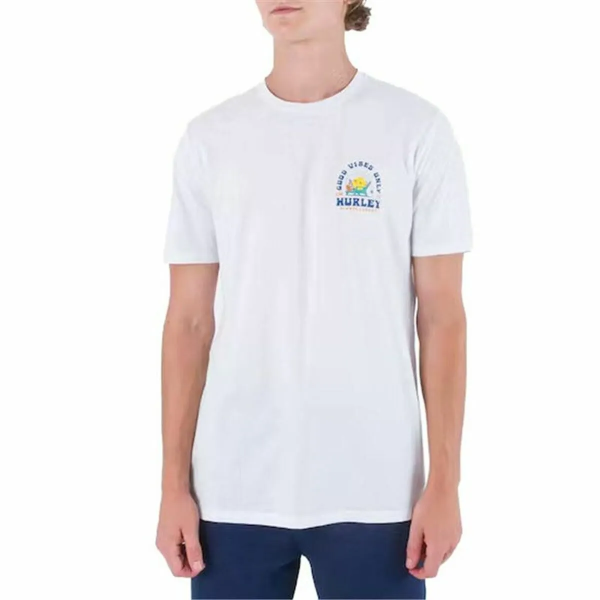 Maglia a Maniche Corte Uomo Hurley Everyday Vacation Bianco