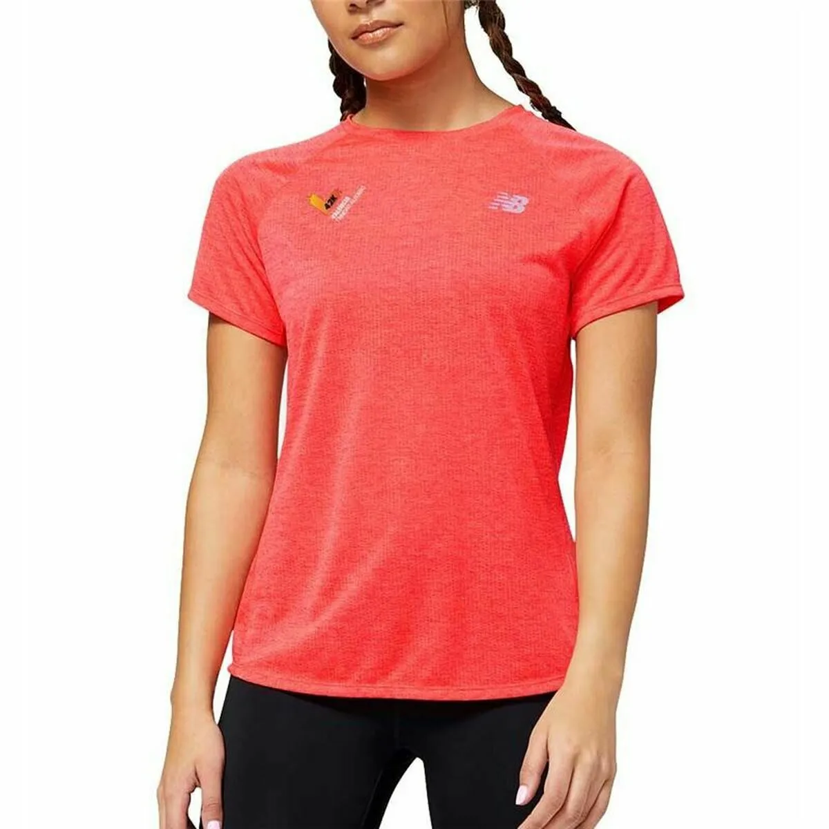 Maglia a Maniche Corte Donna New Balance Impact Run Arancio