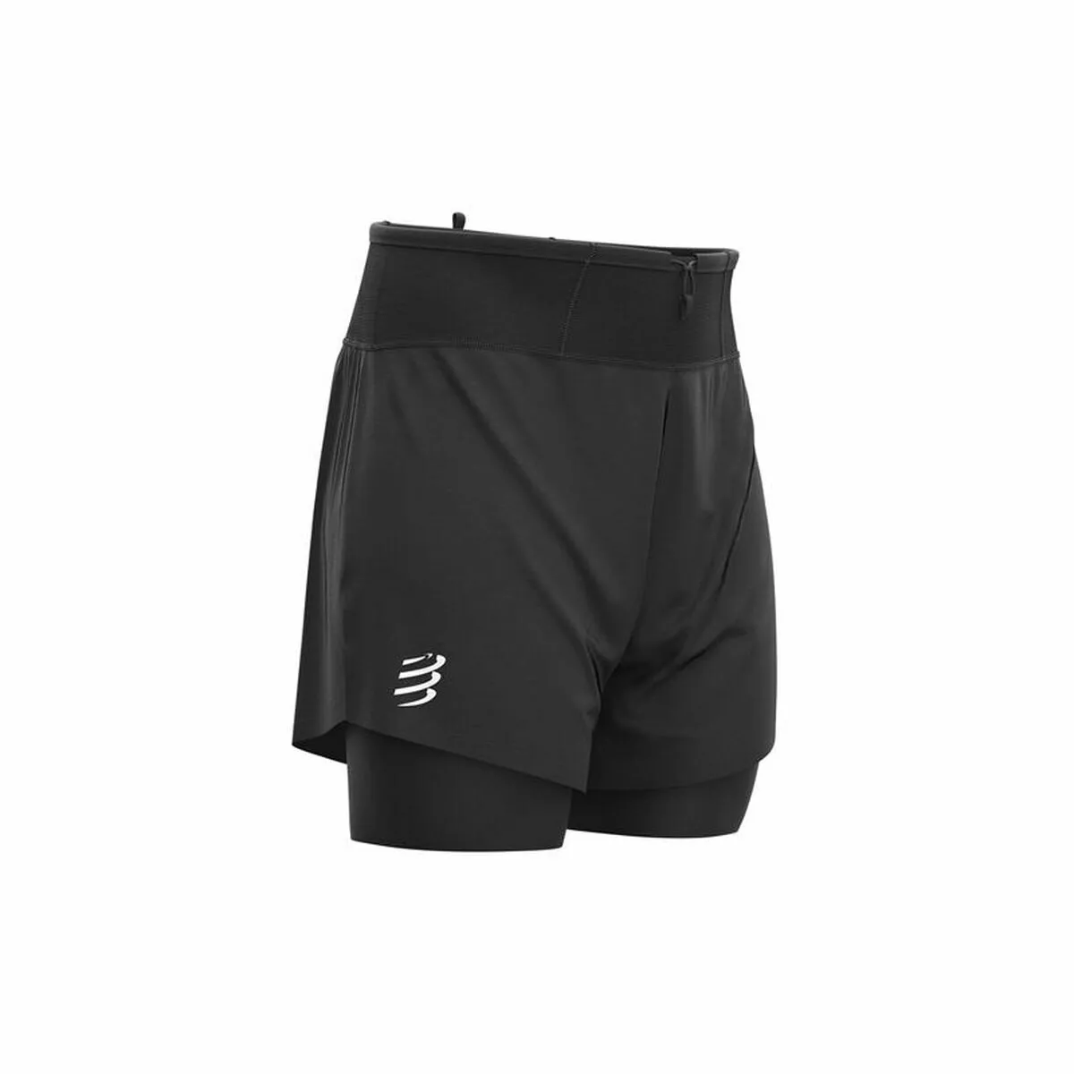 Pantaloncino Sportivo Compressport Trail 2-in-1 Nero Uomo