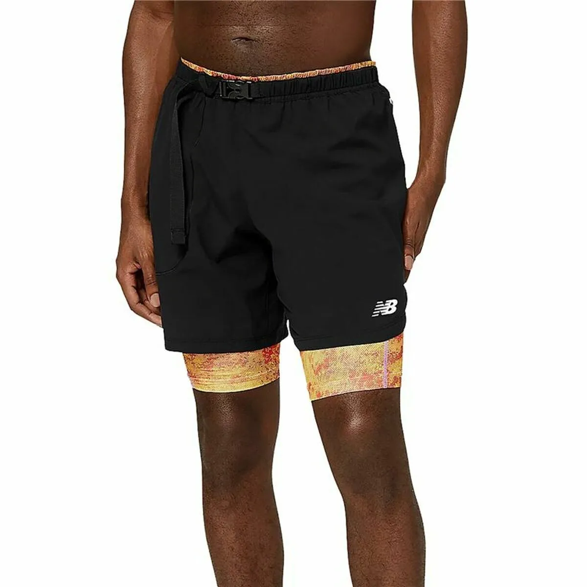 Pantaloncino Sportivo New Balance Impact Run 2 in 1 Nero Uomo