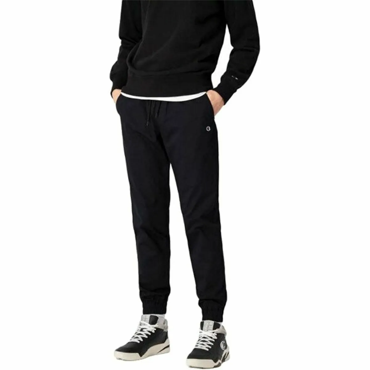 Pantalone Lungo Sportivo Champion Rib Cuff  Nero Uomo