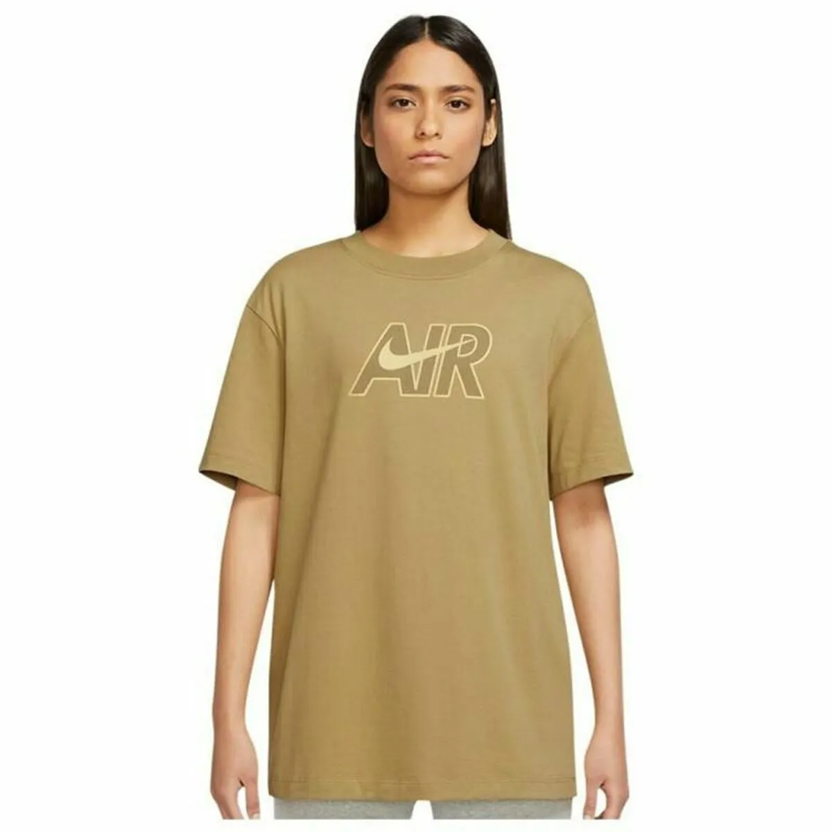 Maglia a Maniche Corte Donna Nike Sportswear Air Marrone