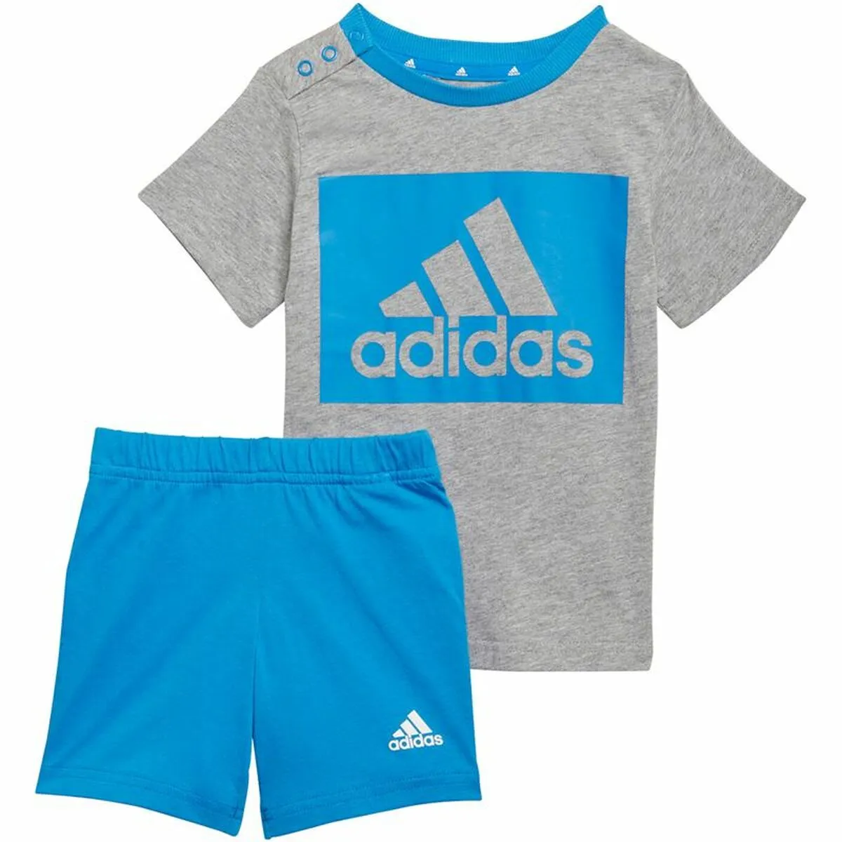 Completo Sportivo per Bambini Adidas Essentials Azzurro Grigio