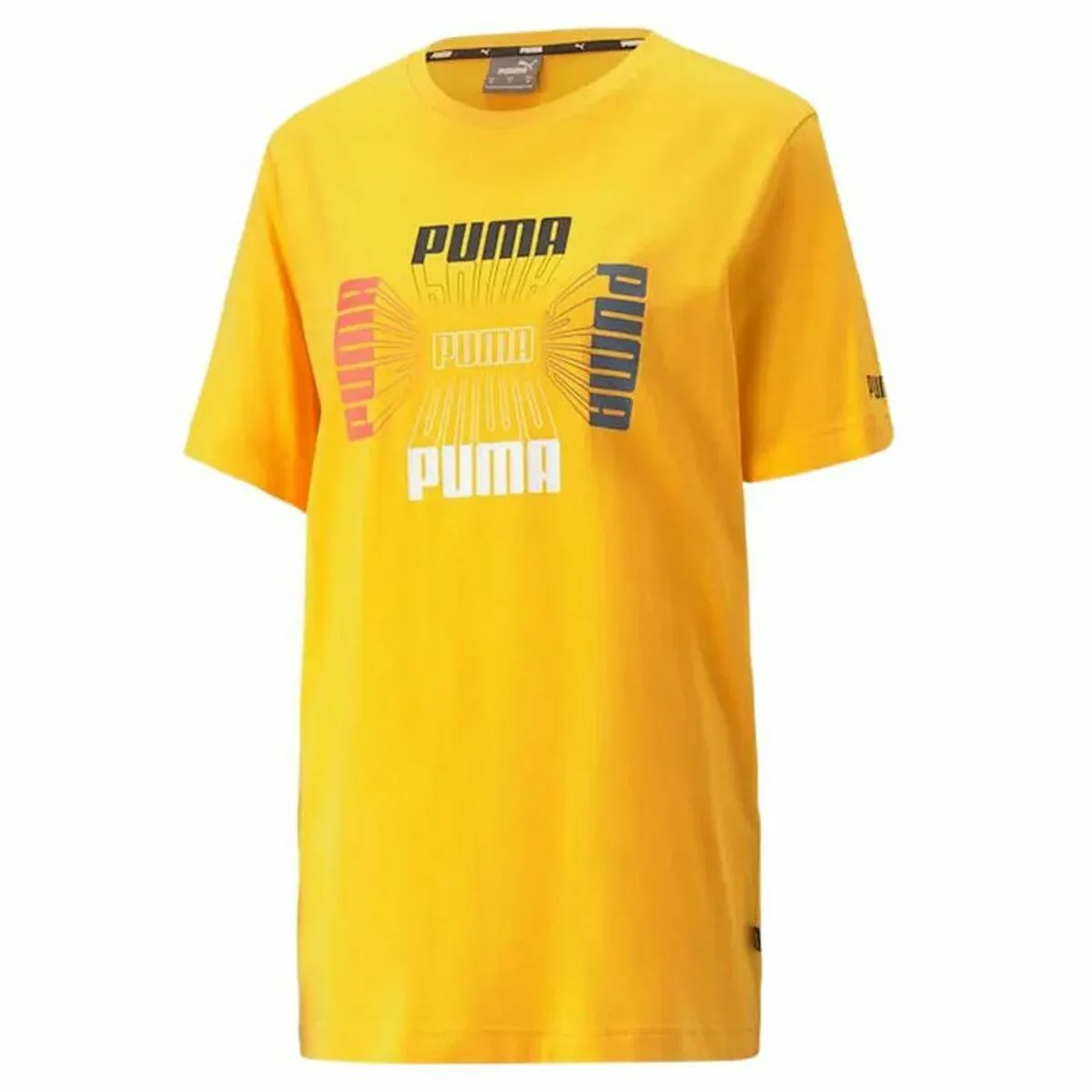 Maglia a Maniche Corte Uomo Puma Essential Logo Repeat Graphic Giallo