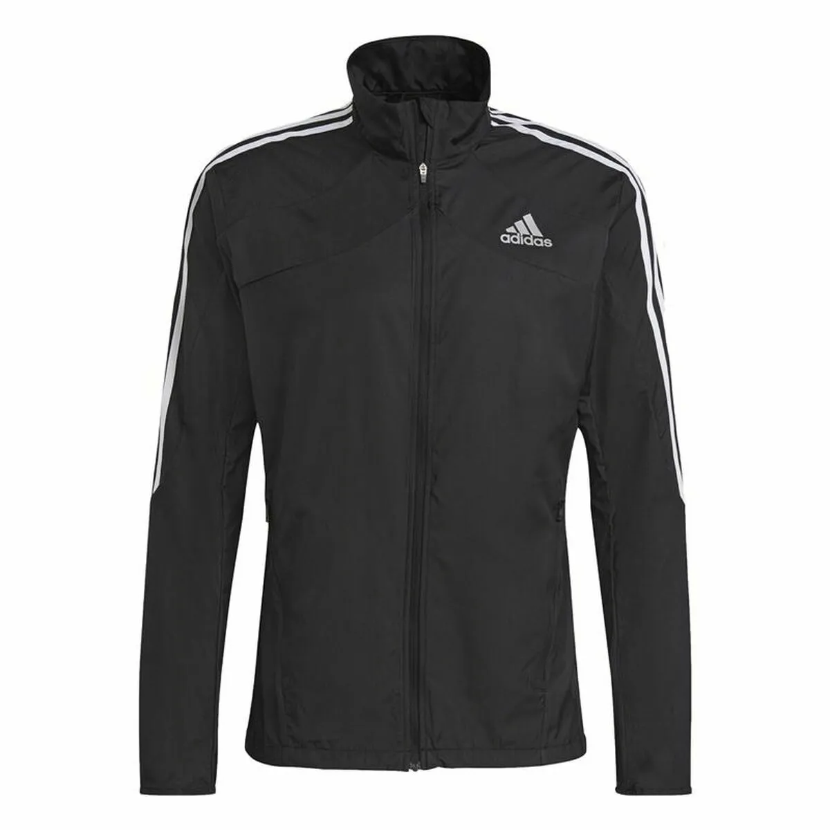 Giacca Sportiva da Uomo Adidas Marathon 3 Stripes Nero