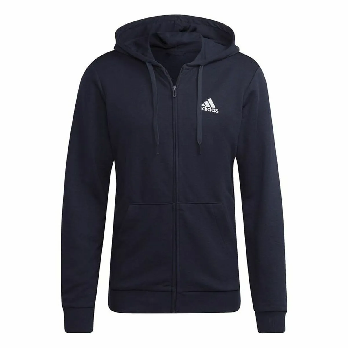 Giacca Sportiva da Uomo Adidas  Essentials French Terry Big Blu scuro