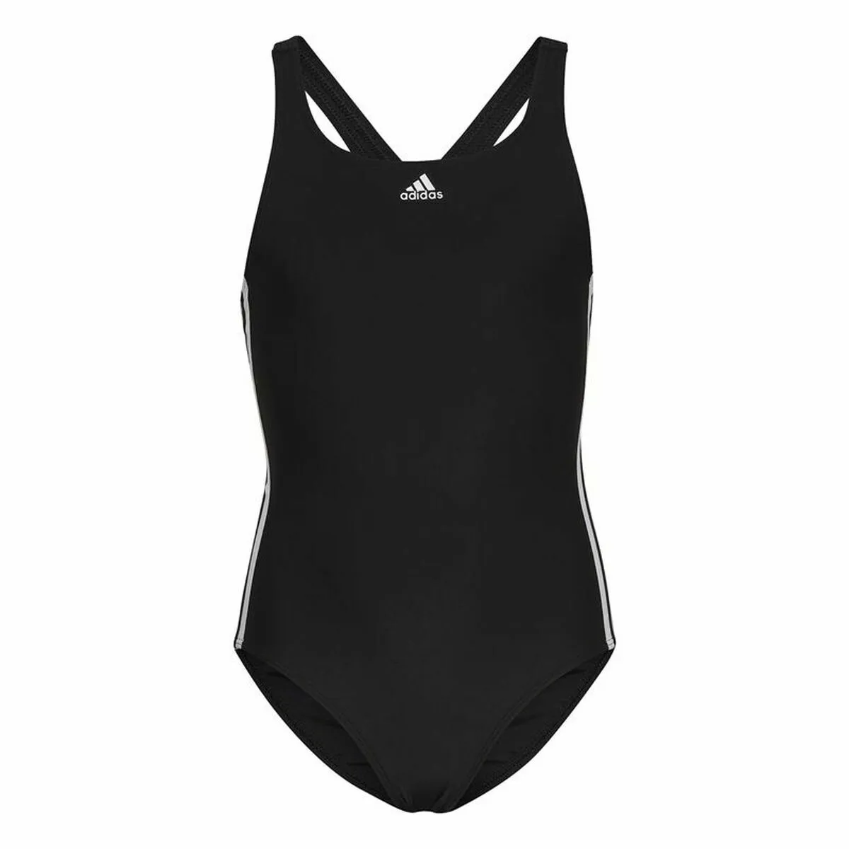 Costume da Bagno Bambina Adidas Classic Sports 3 Stripes Nero