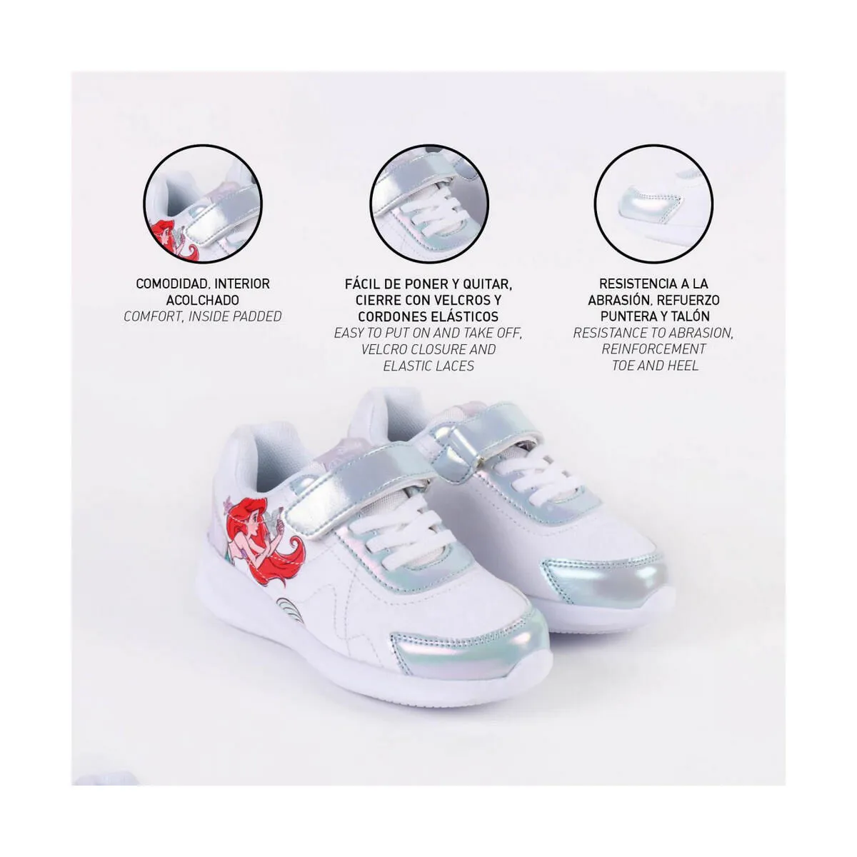 Scarpe Sportive per Bambini Princesses Disney Bianco