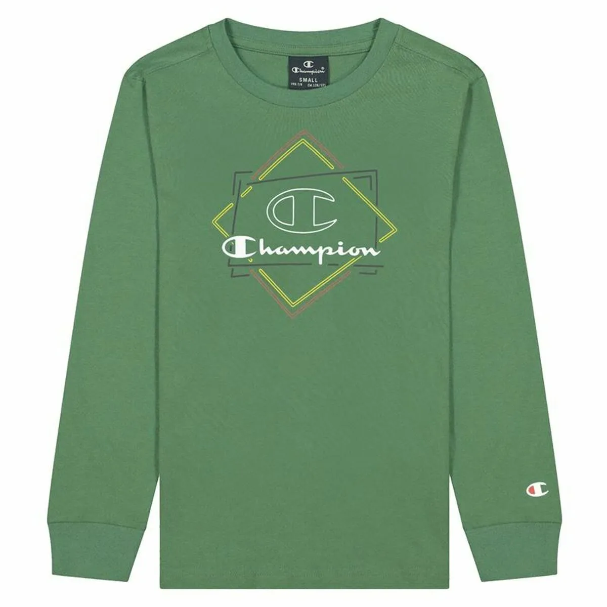 Maglia a Maniche Lunghe per Bambini Champion Athletic Crewneck  Verde