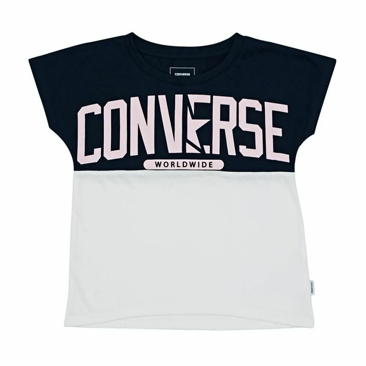 Maglia a Maniche Corte per Bambini Converse Worldwide Blu scuro