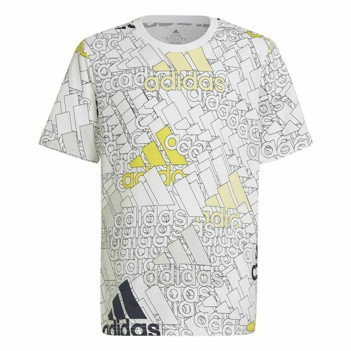 Maglia a Maniche Corte per Bambini Adidas Brand Love  Bianco