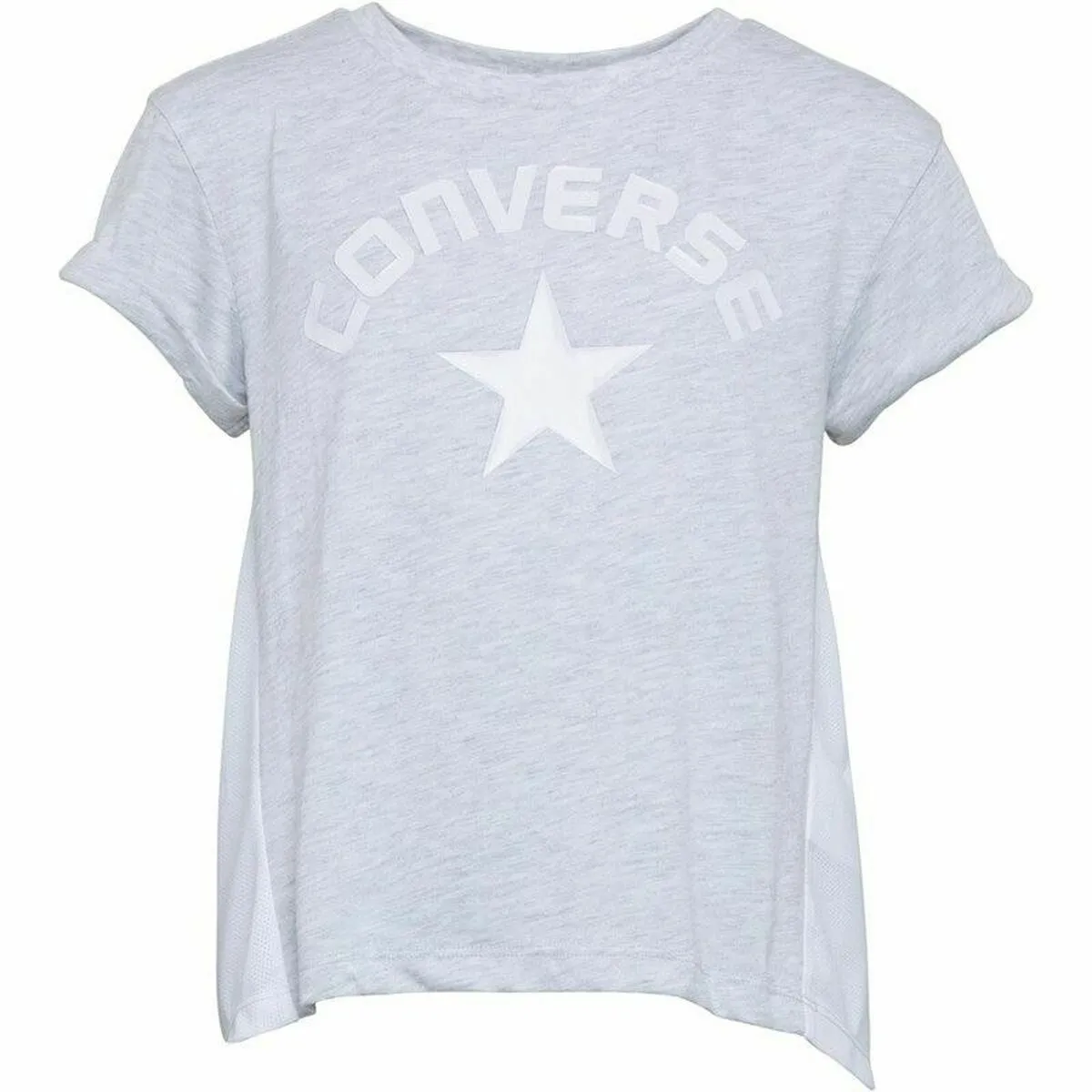 Maglia a Maniche Corte per Bambini Converse Mix Flyaway Grigio chiaro