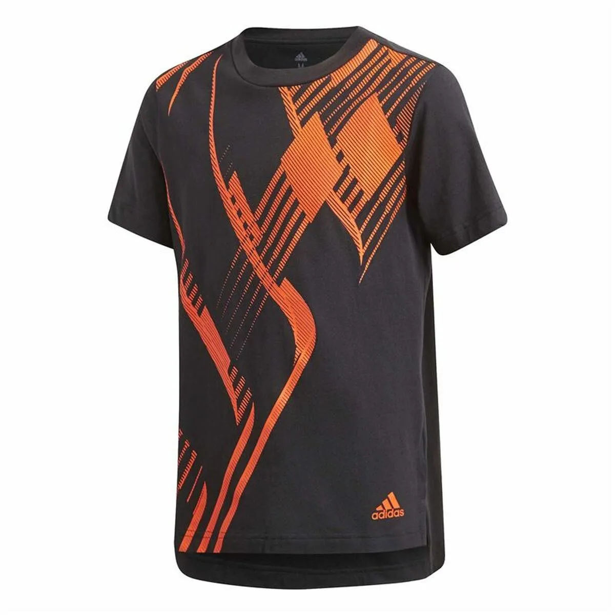 Maglia a Maniche Corte per Bambini Adidas Nero