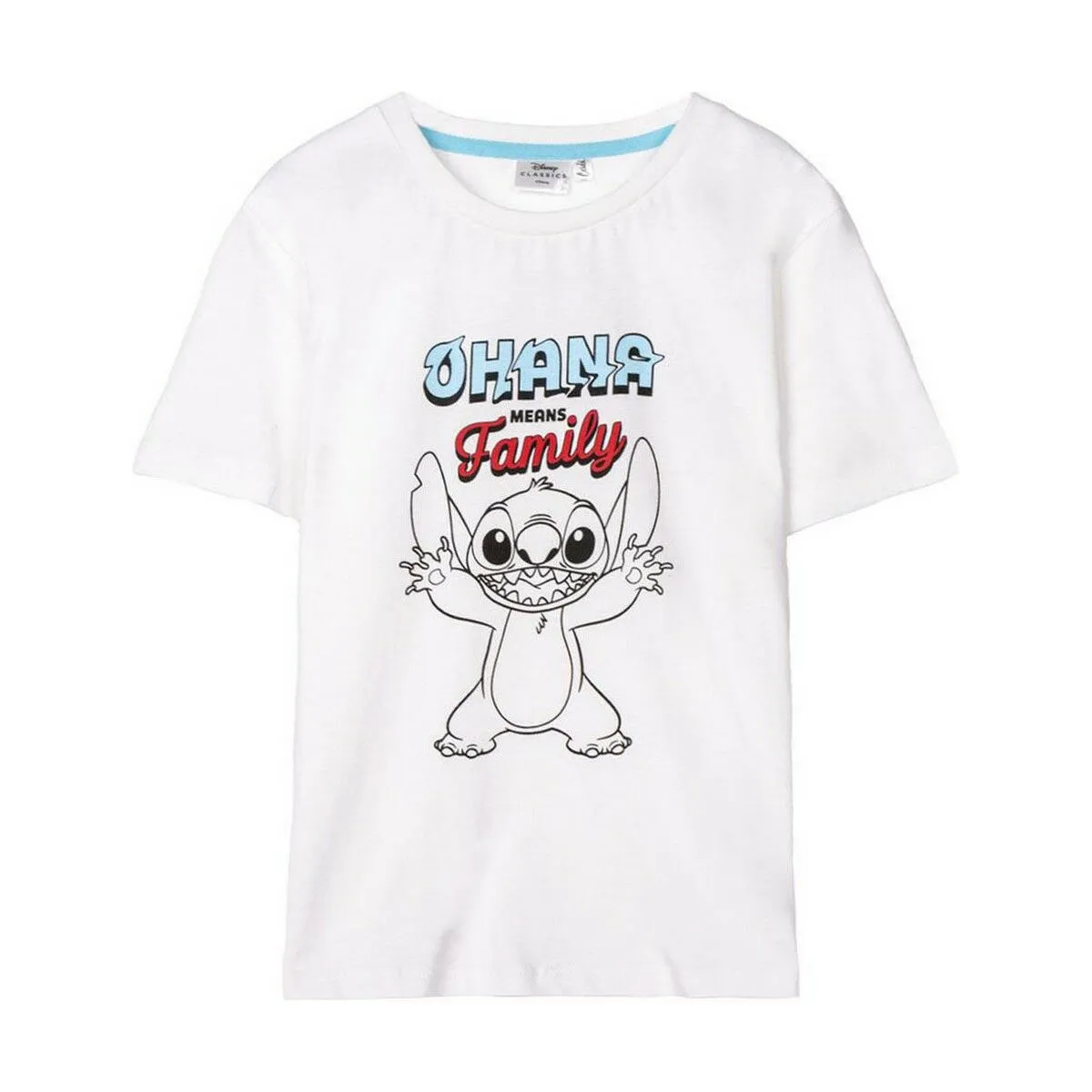 Maglia a Maniche Corte Stitch Bianco