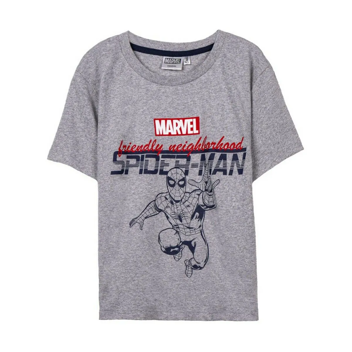 Maglia a Maniche Corte Spider-Man Per bambini Grigio