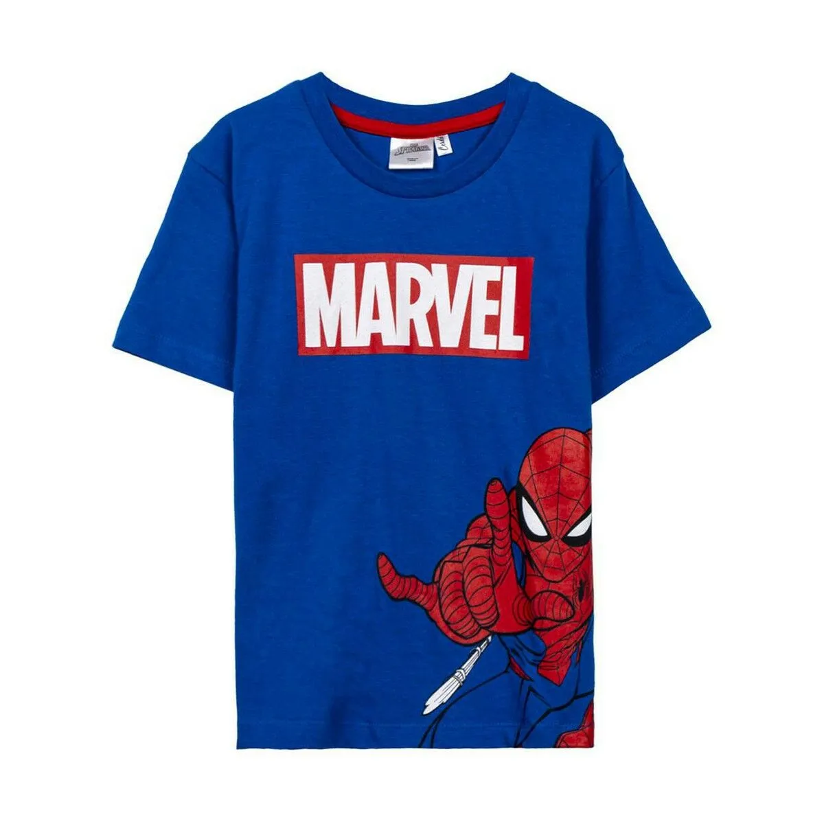 Maglia a Maniche Corte per Bambini Spider-Man Per bambini Azzurro