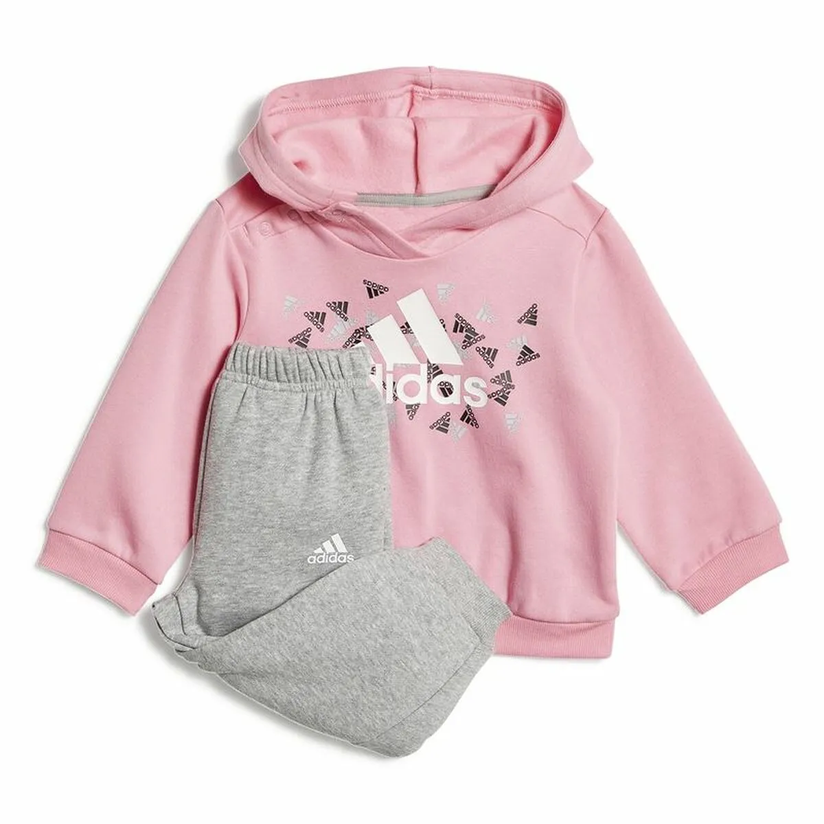 Tuta da Bambini Adidas Badge of Sport Graphic Grigio Rosa