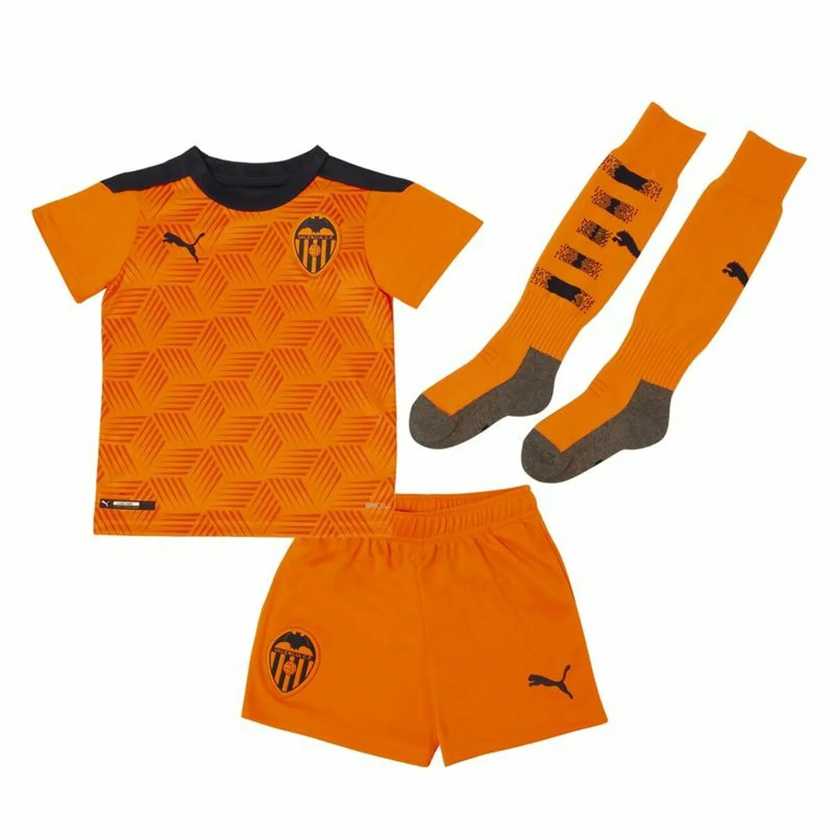 Completo Sportivo per Bambini Valencia Cf Puma 2ª Equipación 2020/21  Football Arancio