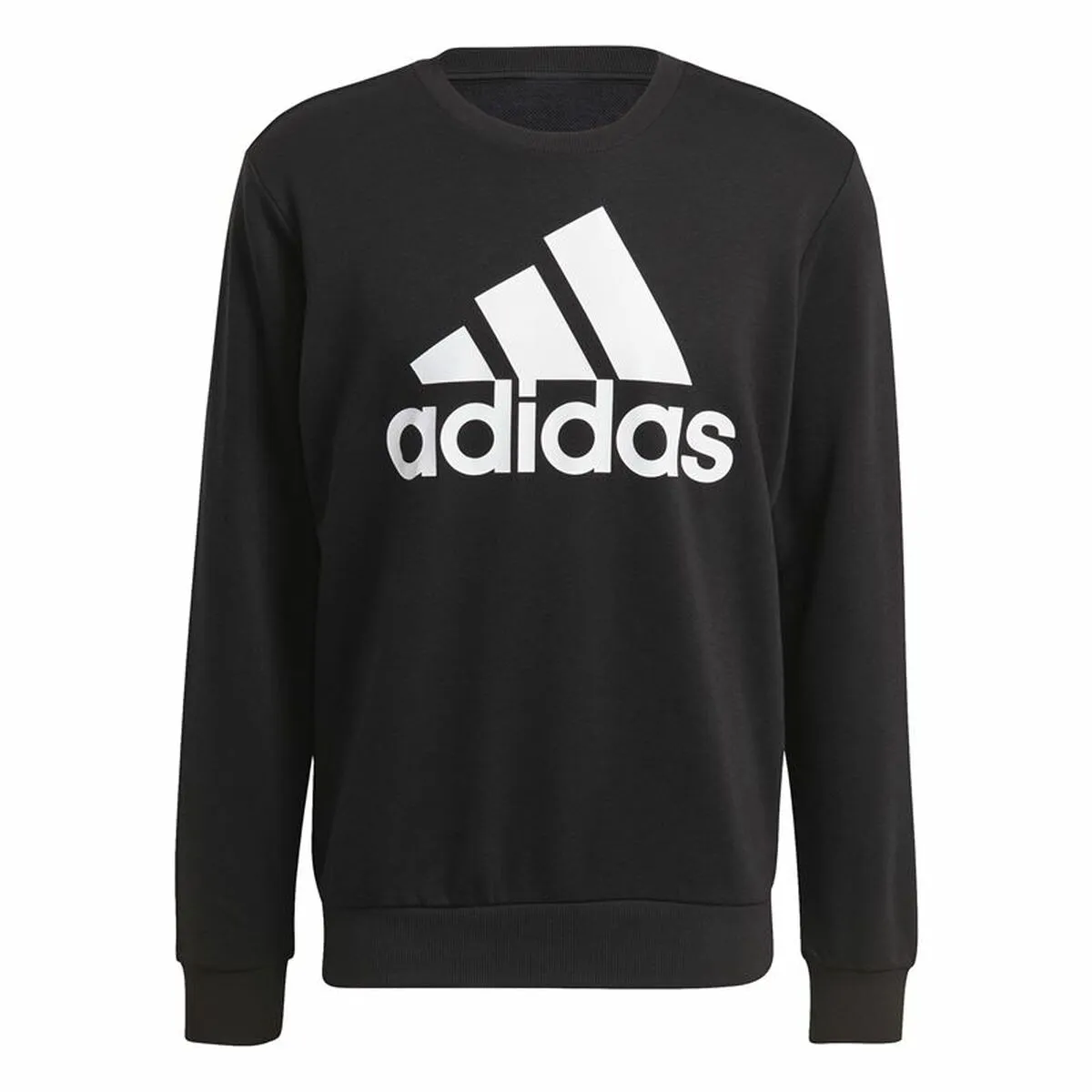 Felpa senza Cappuccio Uomo Adidas Essentials Big Logo Nero