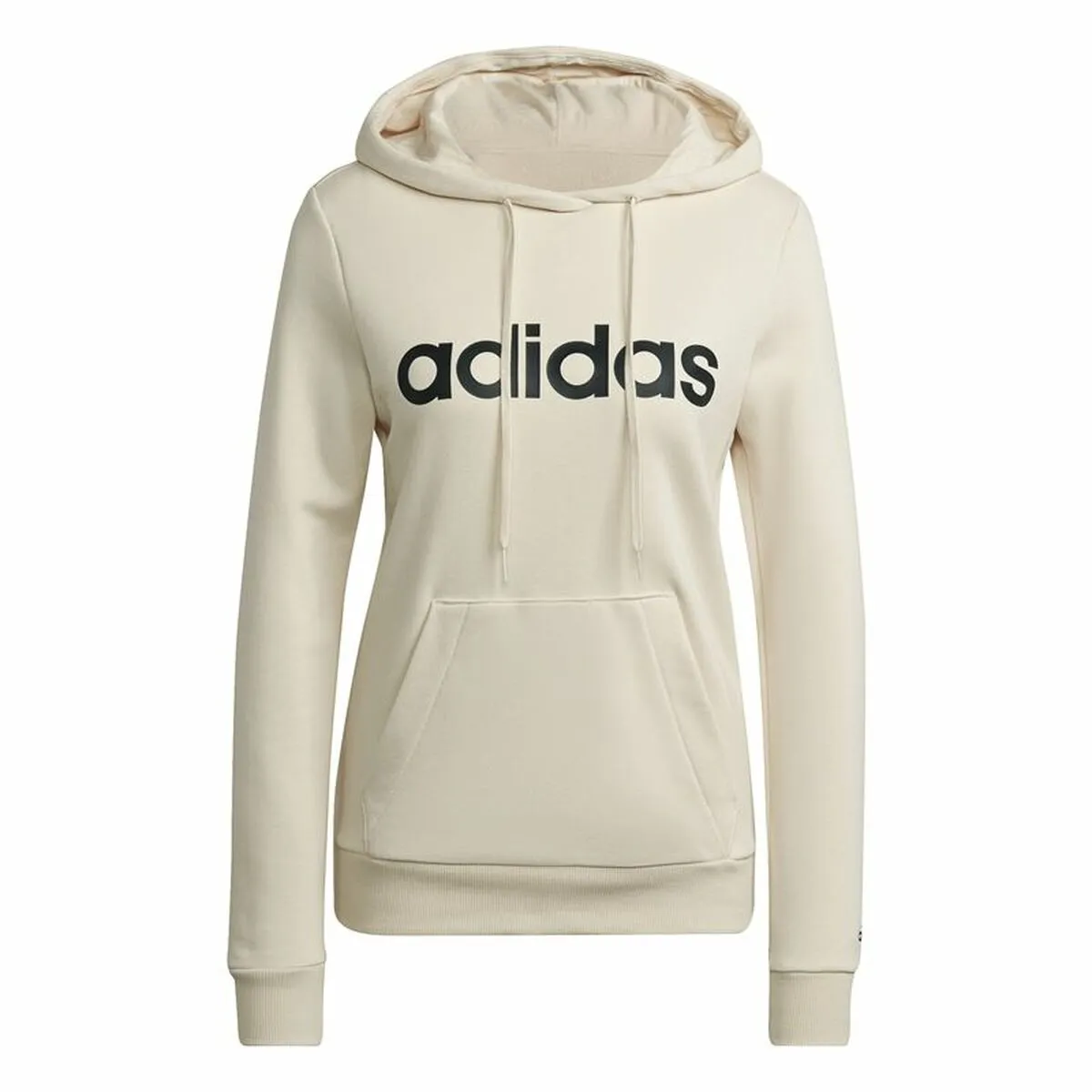 Felpa con Cappuccio Donna Adidas Essentials Logo Beige