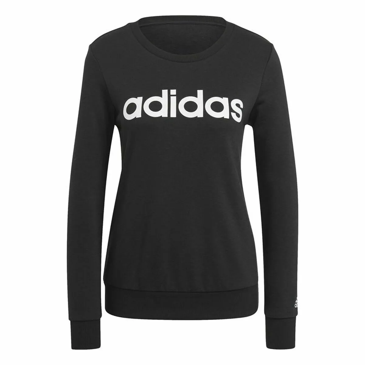 Felpa senza Cappuccio Donna Adidas Essentials Logo Nero