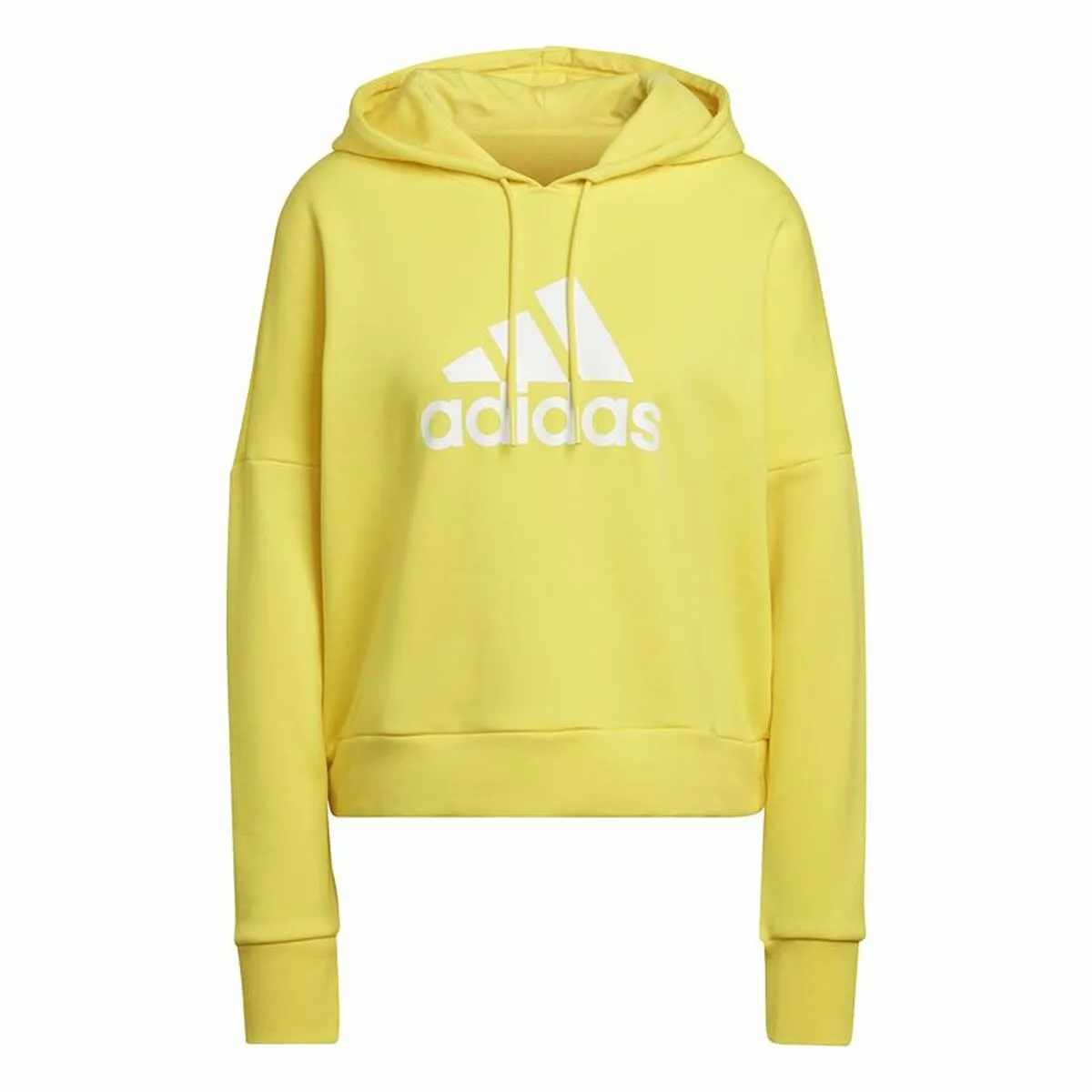 Felpa con Cappuccio Donna Adidas Future Icons Badge of Sport Giallo