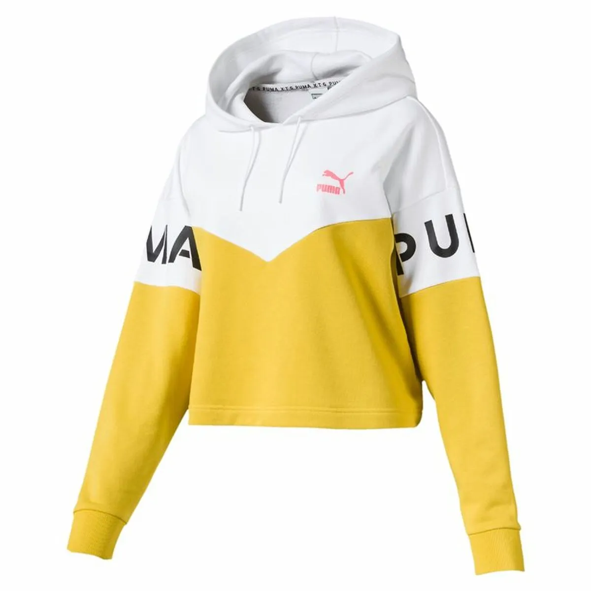 Felpa con Cappuccio Donna Puma XTG Giallo