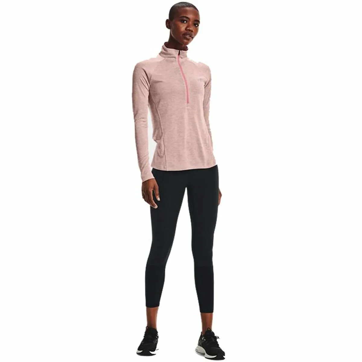 Maglia a Maniche Corte Donna Under Armour  Tech 1/2 Zip Rosa