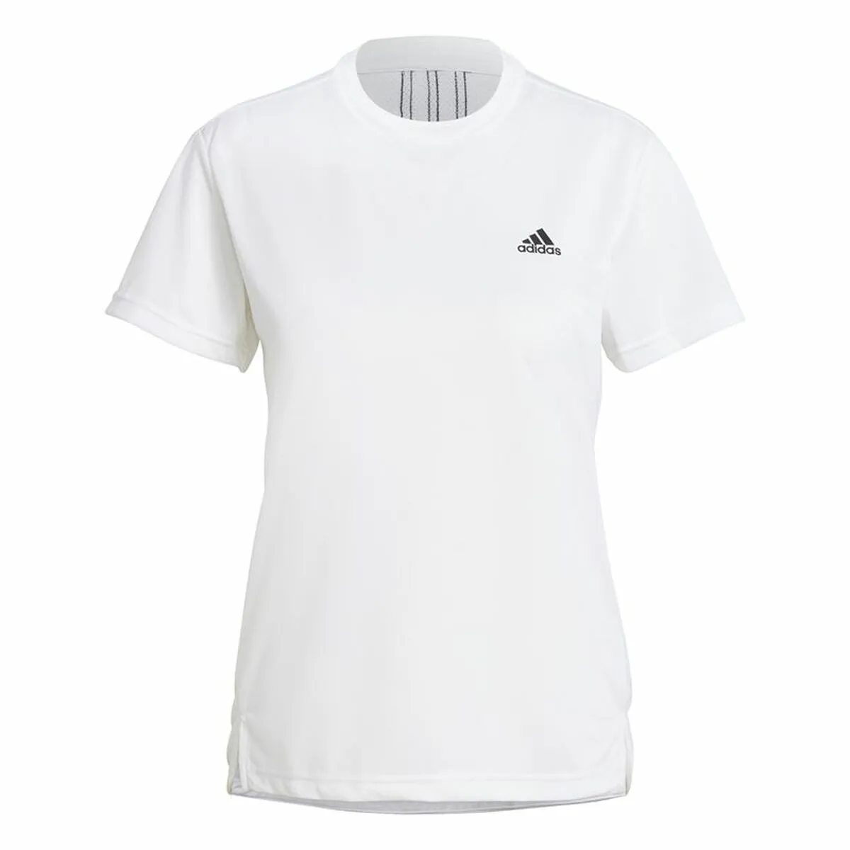 Maglia a Maniche Corte Donna Adidas Aeroready D2M 3 Stripes Bianco