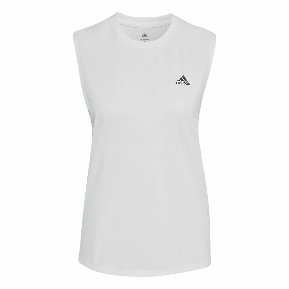 Maglia Smanicata da Donna Adidas Muscle Run Icons Bianco