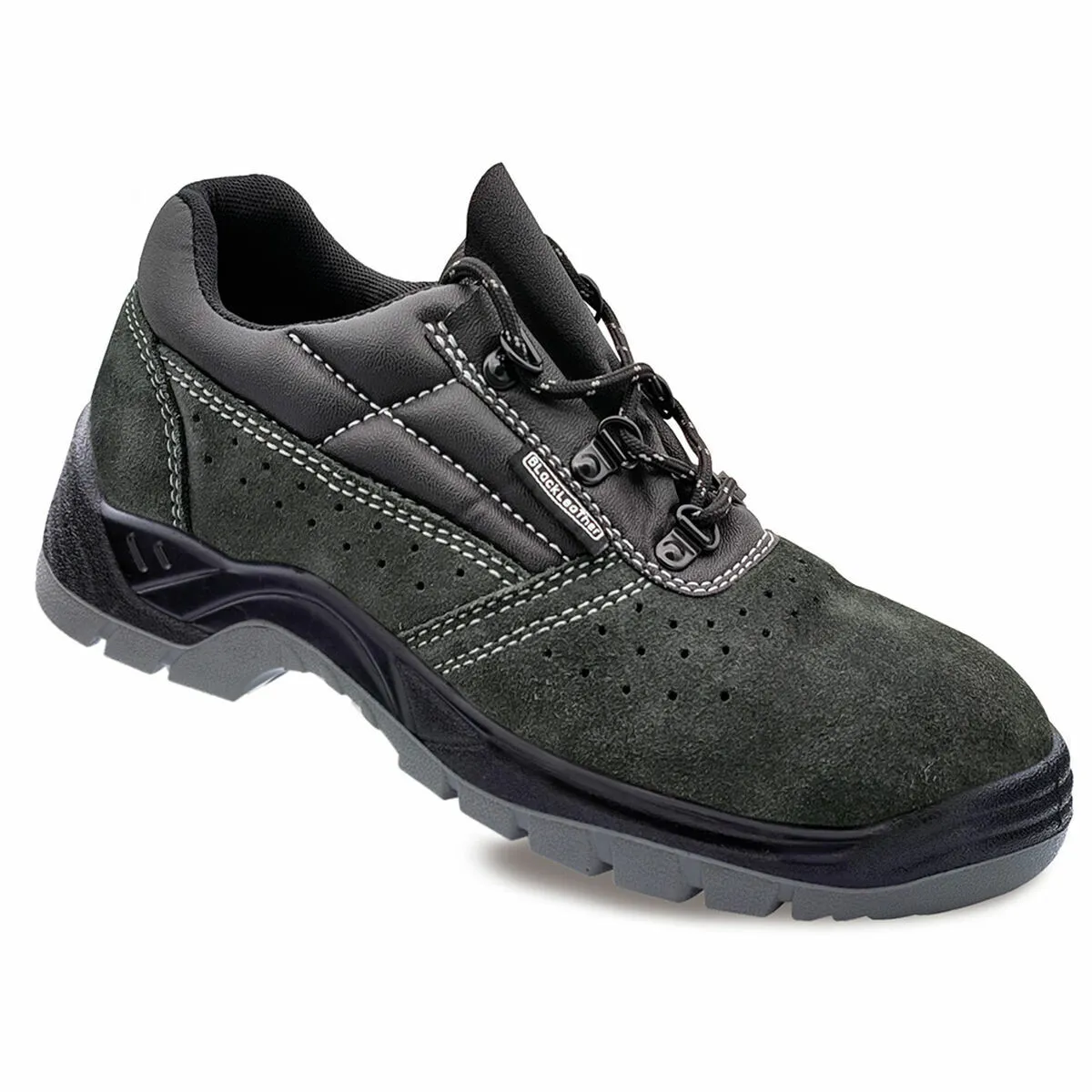 Scarpe di Sicurezza s1p src Blackleather Scamosciato Grigio