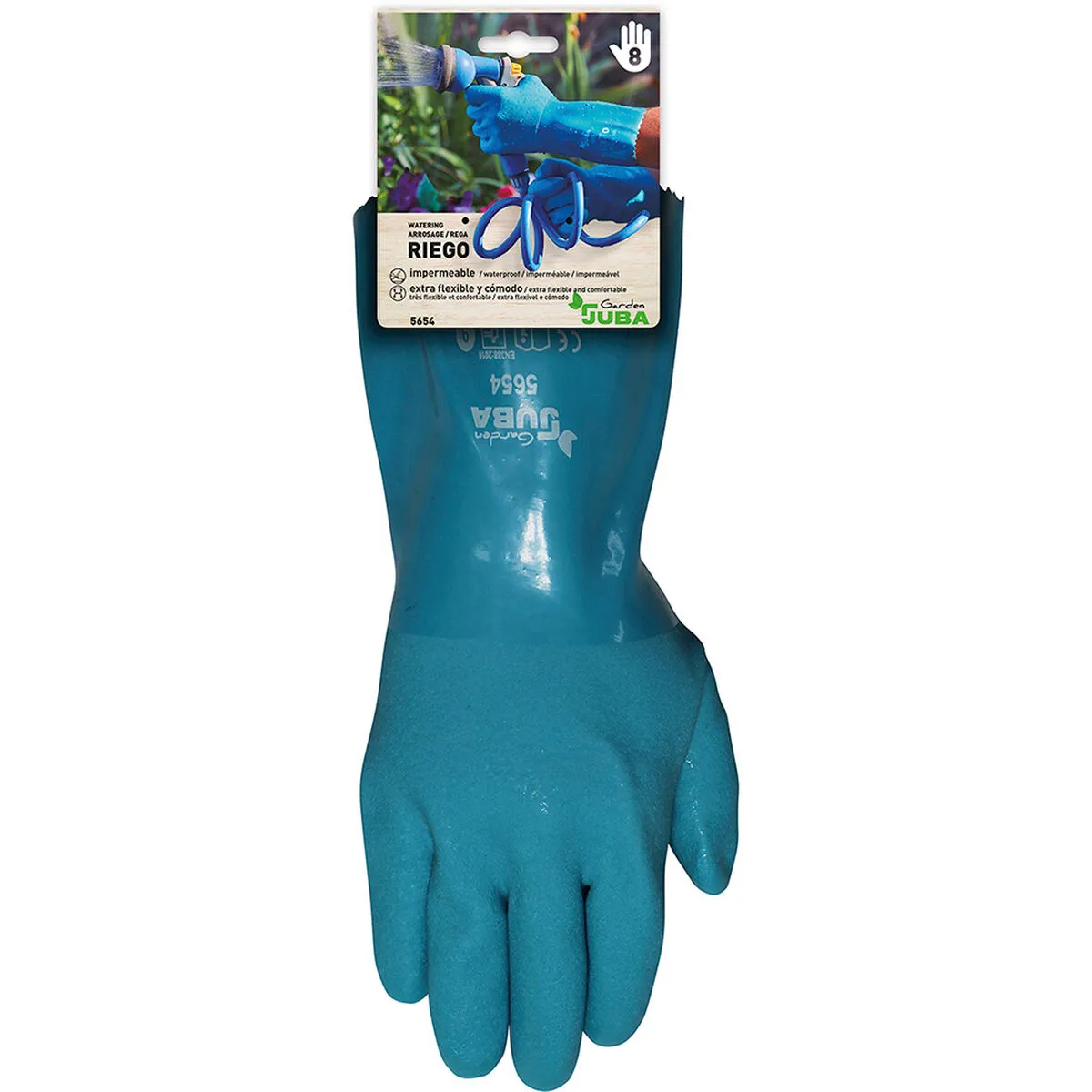 Guanti da Lavoro JUBA Giardino Azzurro Cotone PVC