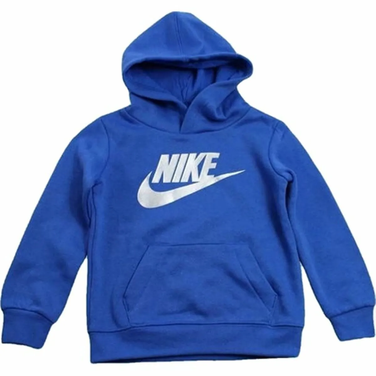 Felpa con Cappuccio Bambino Nike Metallic HBR Gifting Azzurro