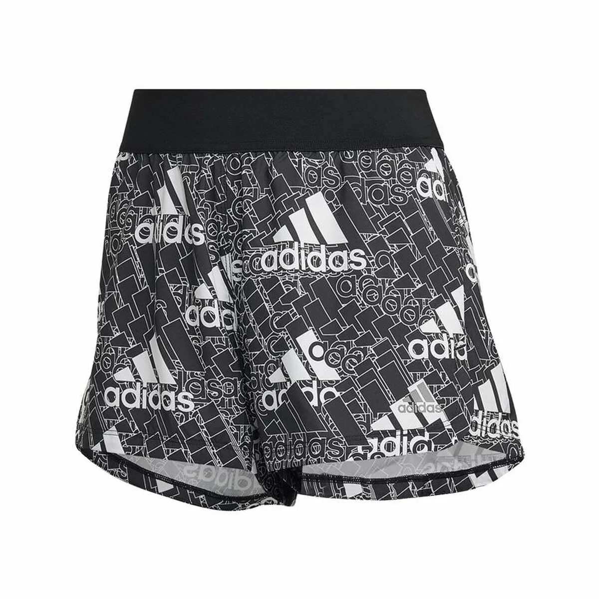 Pantaloncini Sportivi da Donna Adidas Logo Graphic Pacer Nero