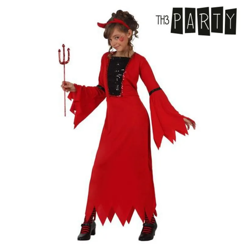 Costume per Bambini Rosso Demonio (2 Unità)