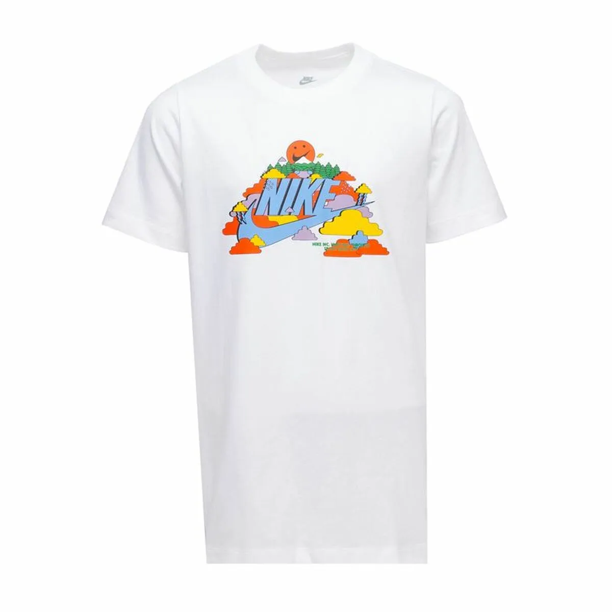 Maglia a Maniche Corte per Bambini Nike Happy Cloud Bianco