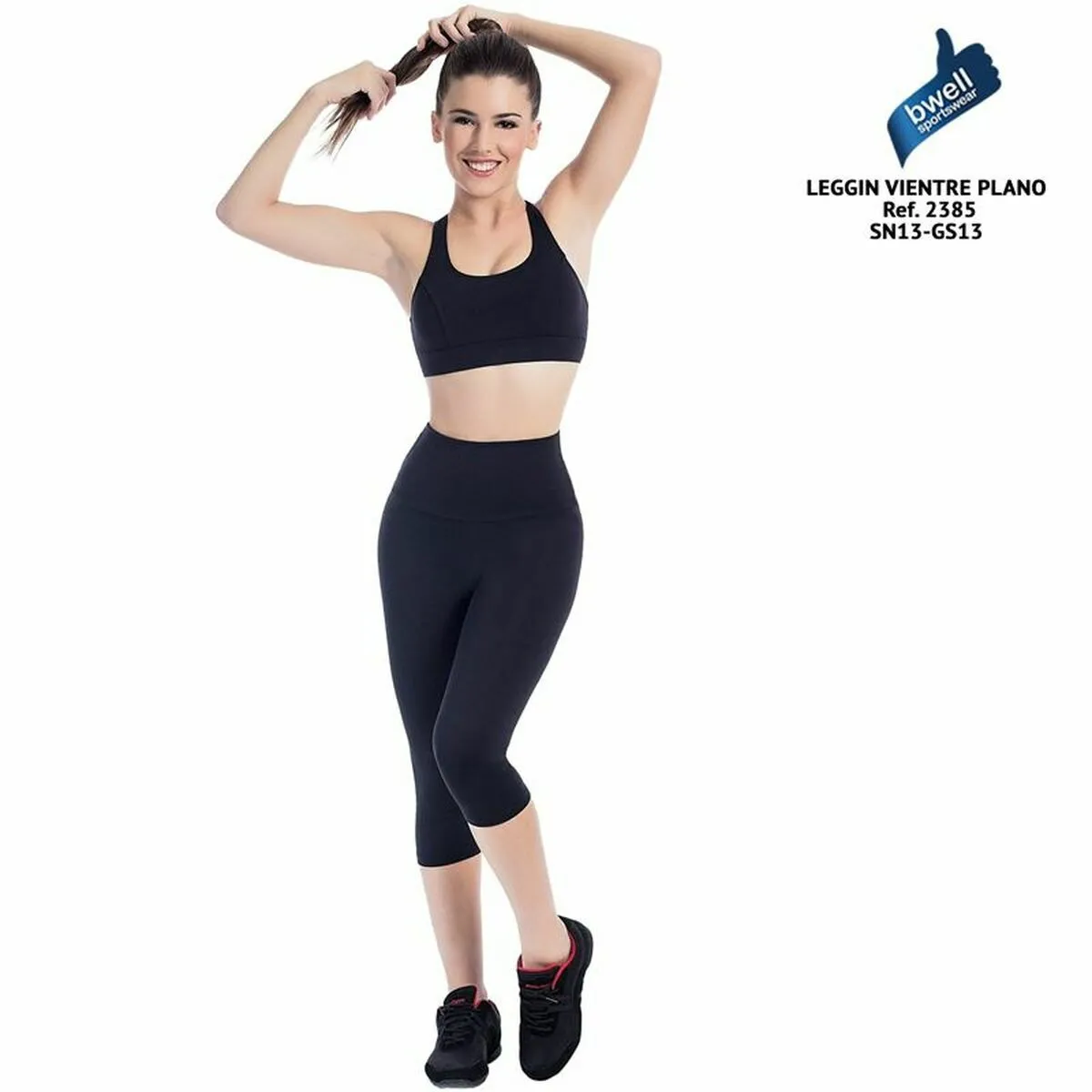 Leggings Sportivo da Donna Happy Dance Bk Nero