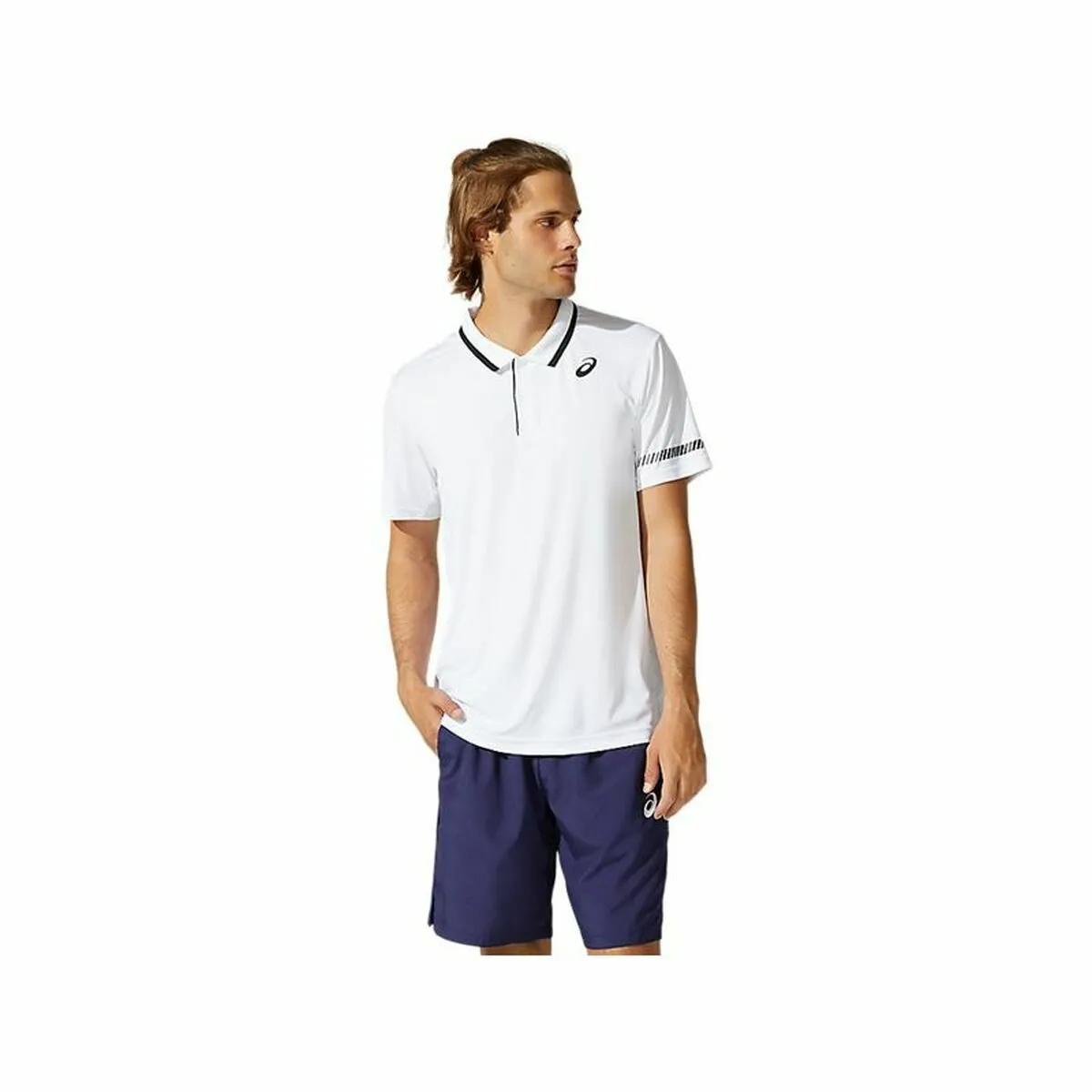 Polo a Maniche Corte Uomo Asics Court Bianco