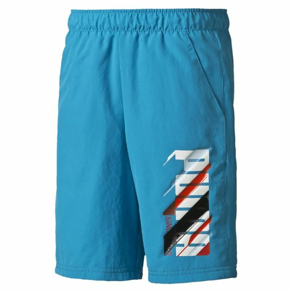 Pantaloncini Sportivi per Bambini Puma Graphic Woven Azzurro