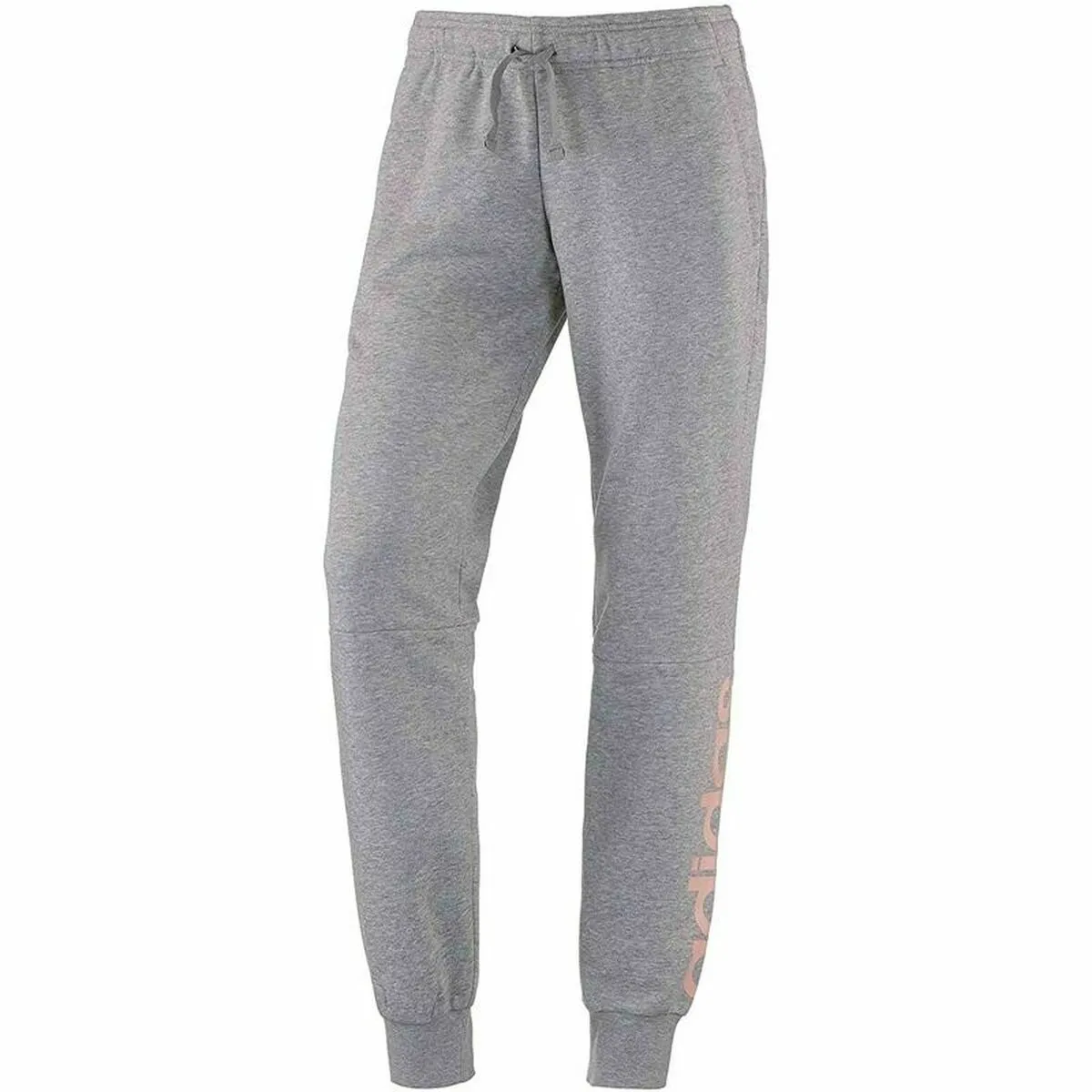 Pantalone Lungo Sportivo Adidas Essentials Linear Grigio Grigio chiaro