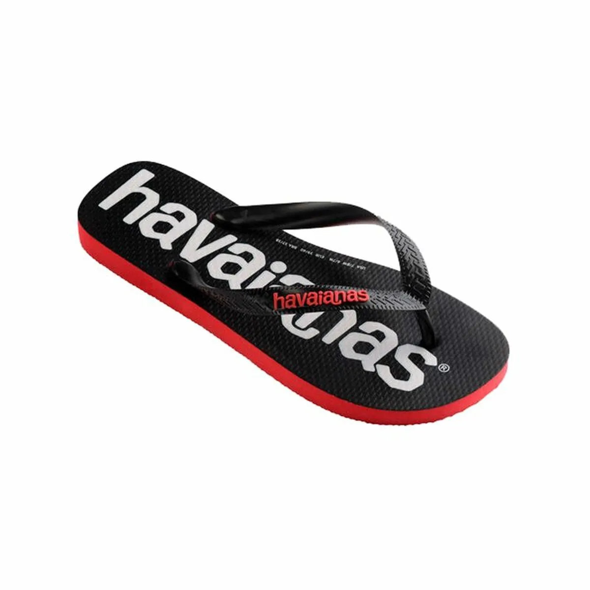 Ciabatte da Donna Havaianas Top Logomania Rosso Nero