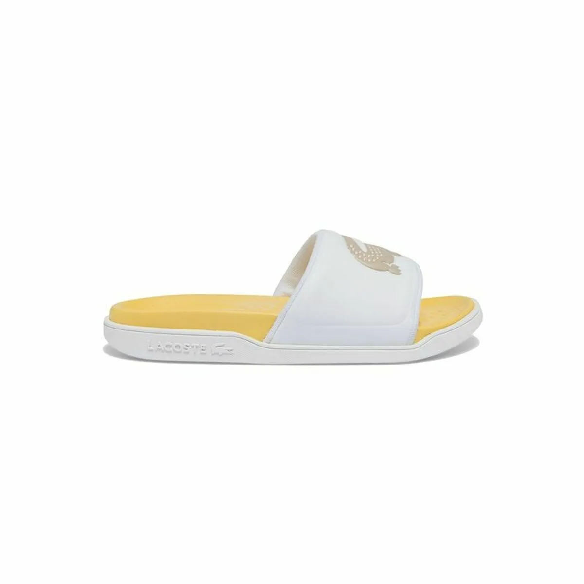 Ciabatte da Donna Lacoste Croco Dualiste Giallo Bianco